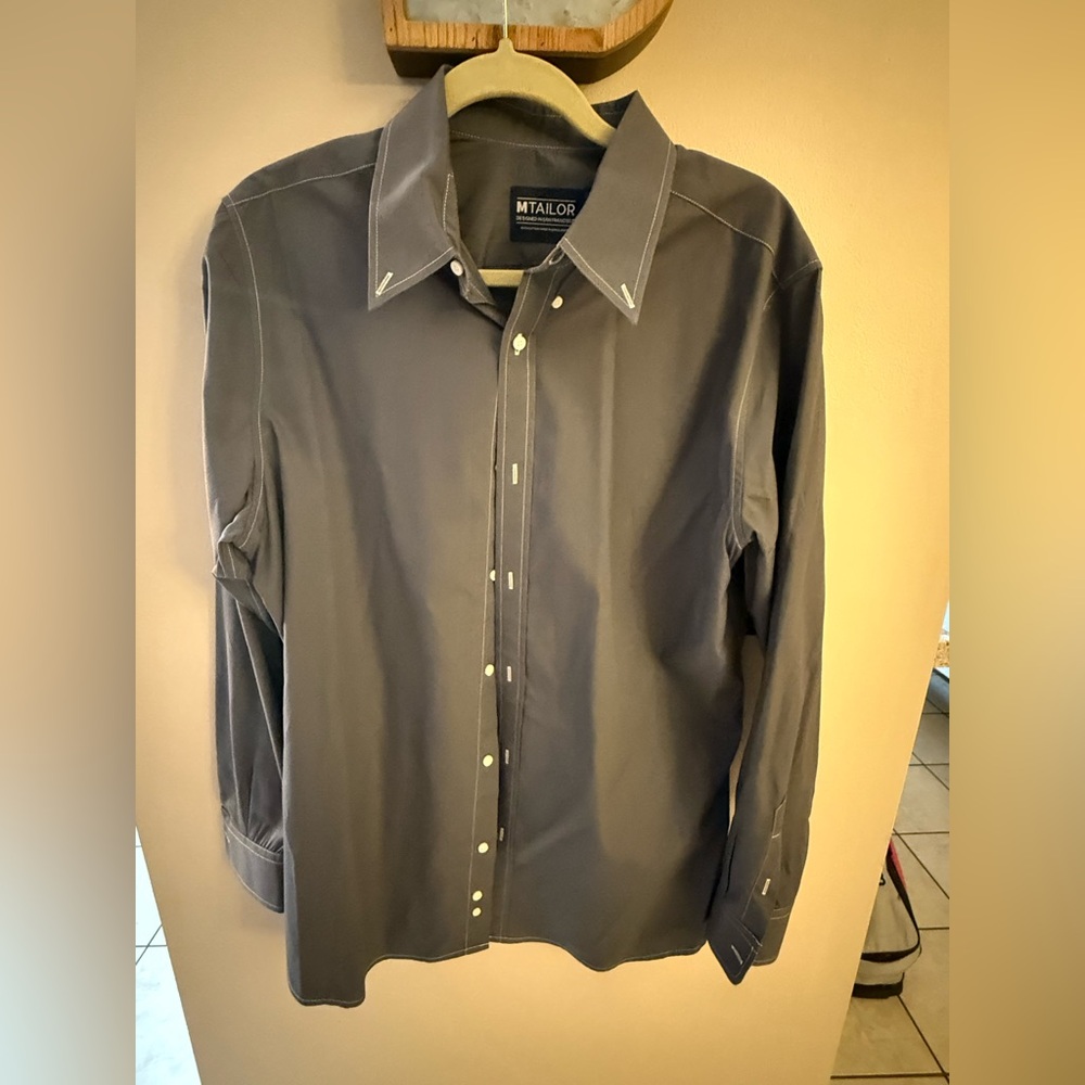 MTailor Men’s Large Gray Dress Shirt